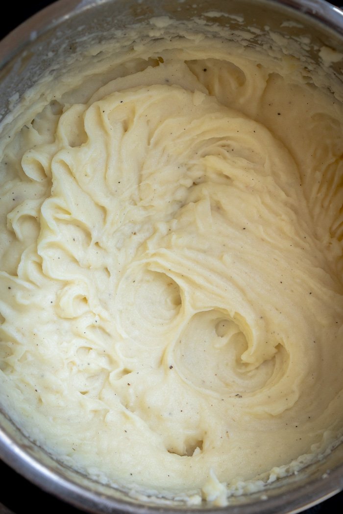 Creamy fluffy light mashed potatoes