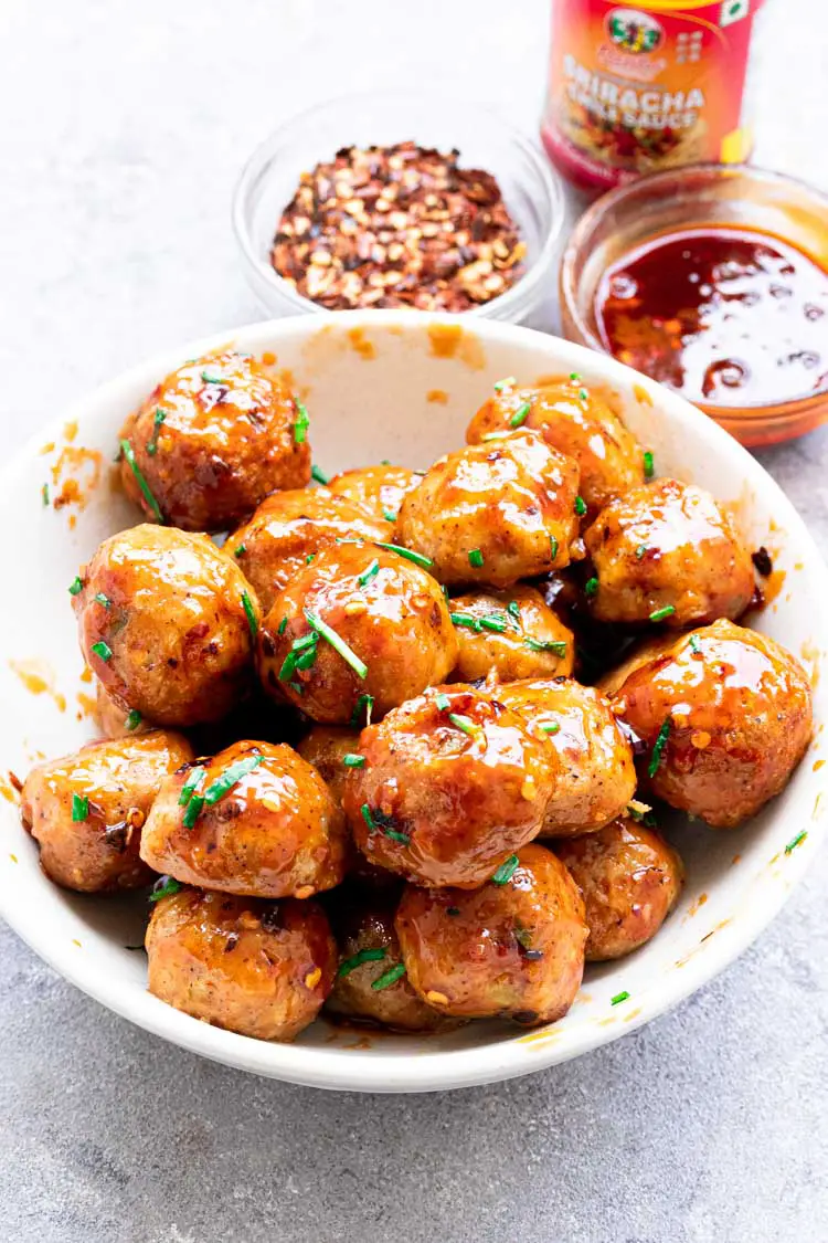 Spicy Chicken Meatballs | Firecracker Meatballs - Ginger Skillet