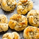 Garlic Knots with pizza dough