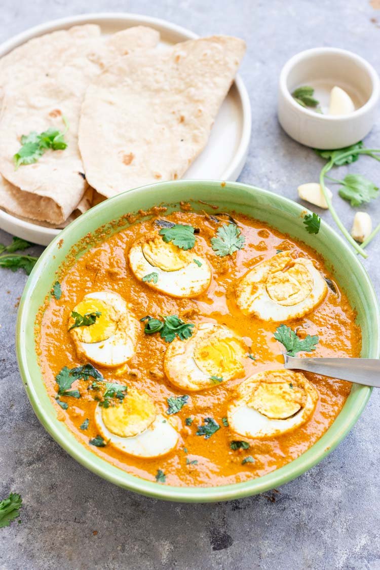 south indian egg curry, egg curry photography