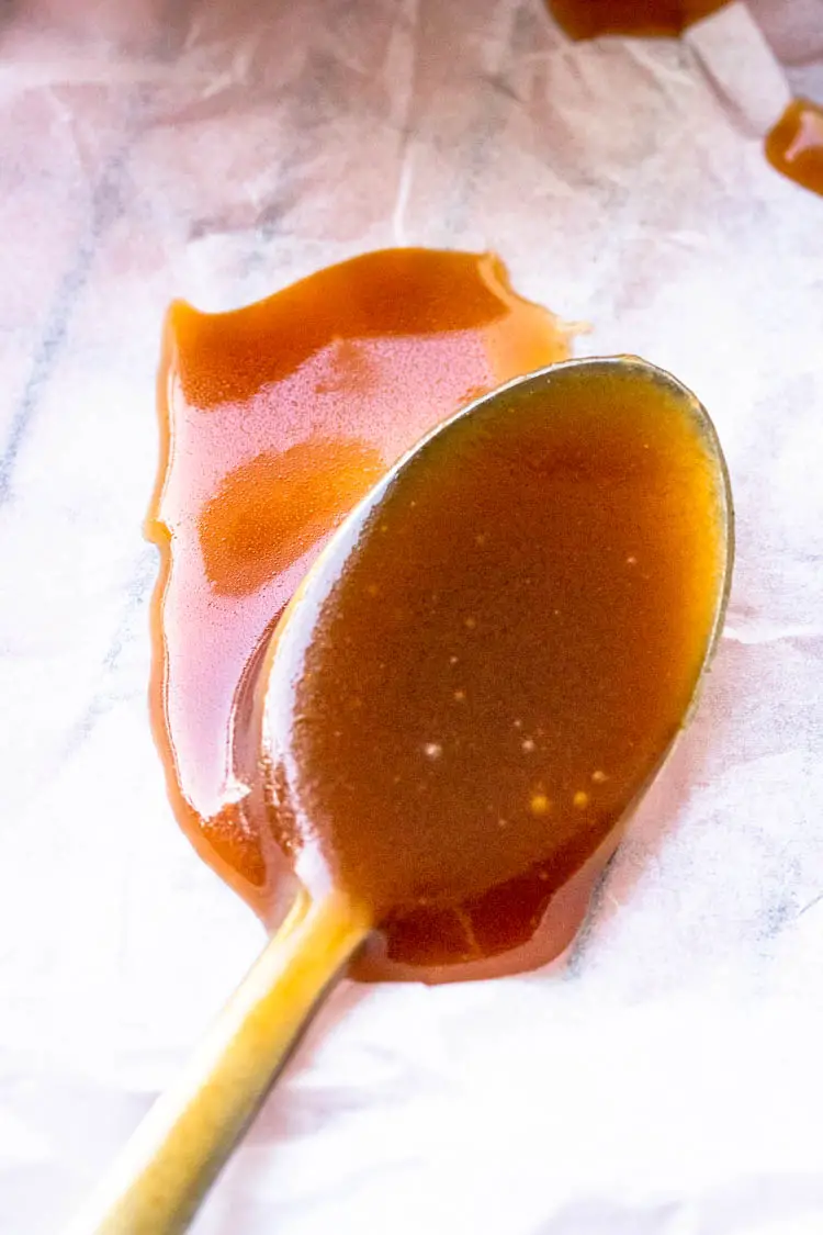 spoonful of salty sweet sauce
