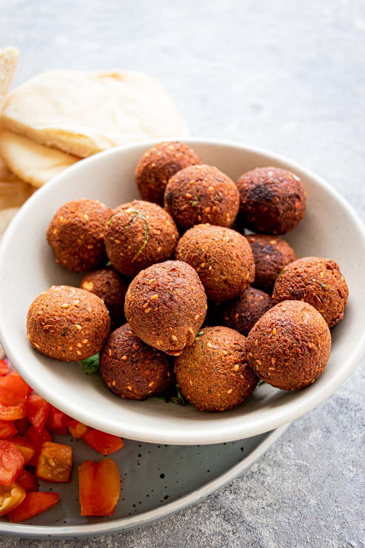 How to make falafel balls, fritters in a bowl