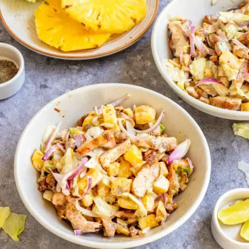 15 minute Hawaiian Chicken Salad Bowl - Simple Roots