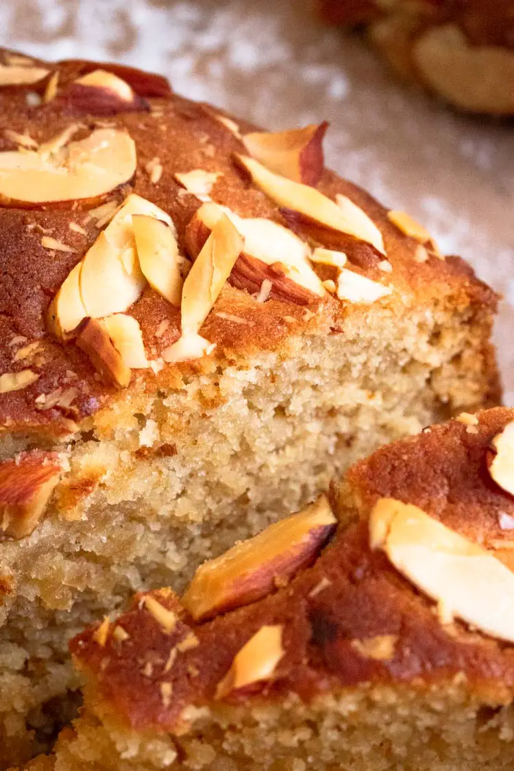 close up shot of wonderfully moist honey cake
