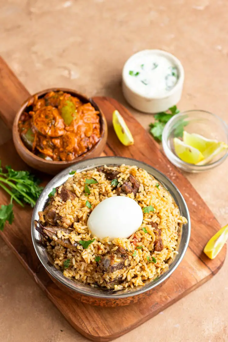 Instant Pot Mutton Biryani, easy mutton biryani recipe