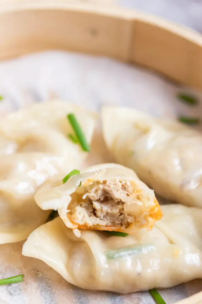 chicken dumpling close up photo, How to make chicken dumplings recipe
