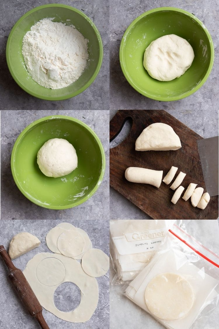 steps of making momo wrappers
