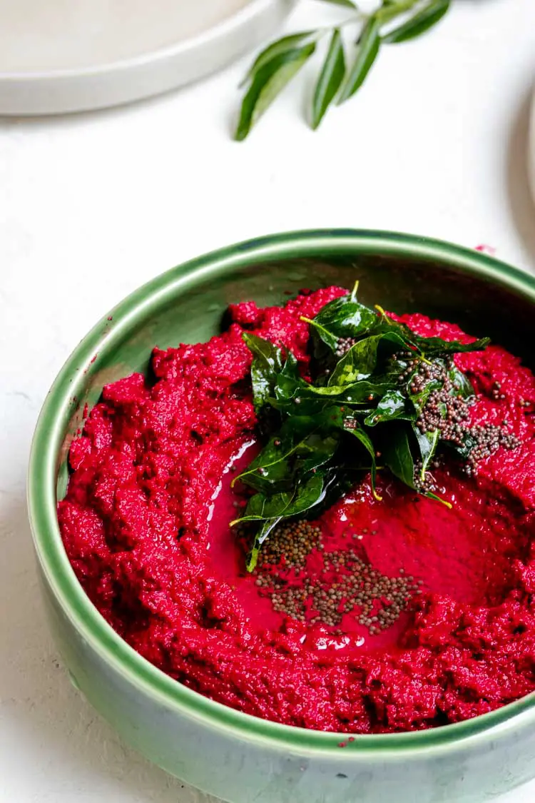 Beetroot chutney recipe, food photography
