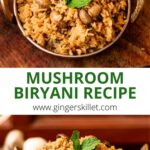 recipe for mushroom biryani