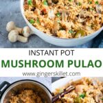 instant pot mushroom rice biryani