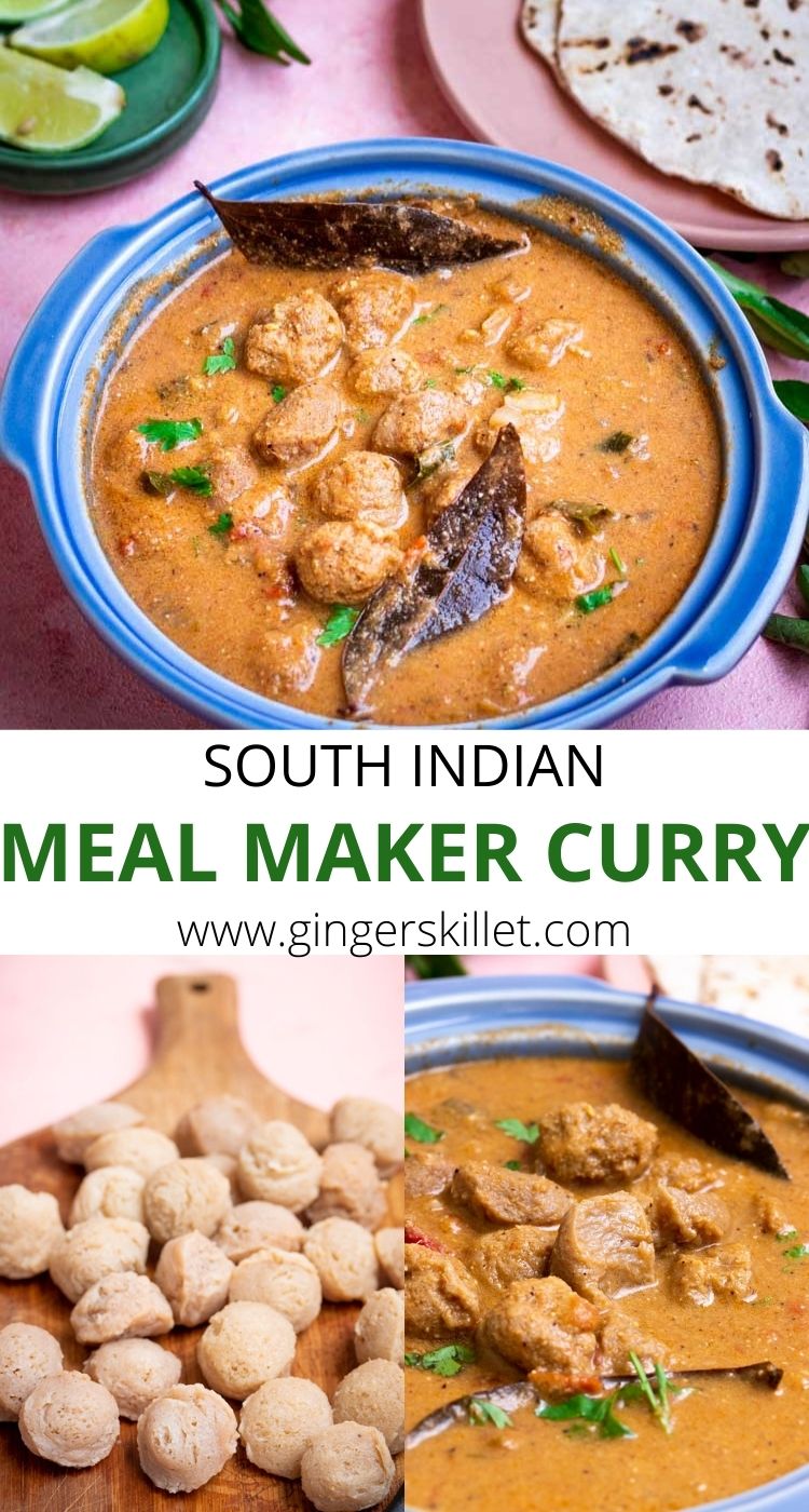 Meal Maker curry | Soya chunks masala - Ginger Skillet