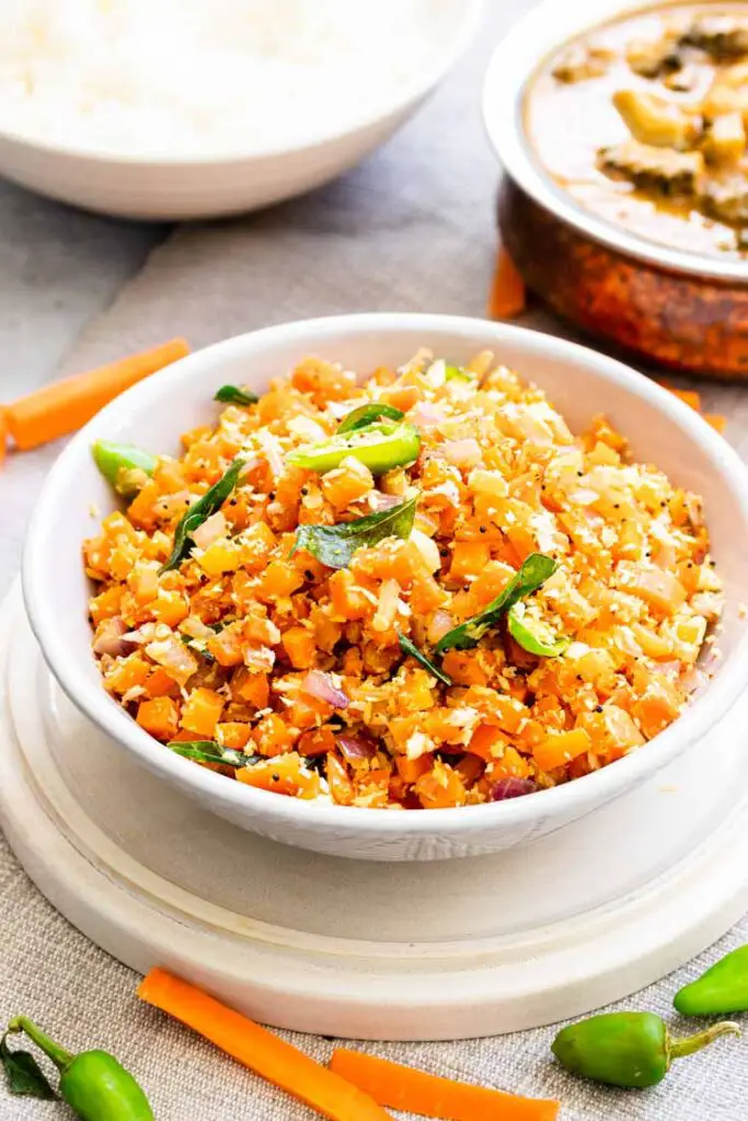 Carrot poriyal, how to make carrot poriyal, beans carrot poriyal, carrot poriyal tamil