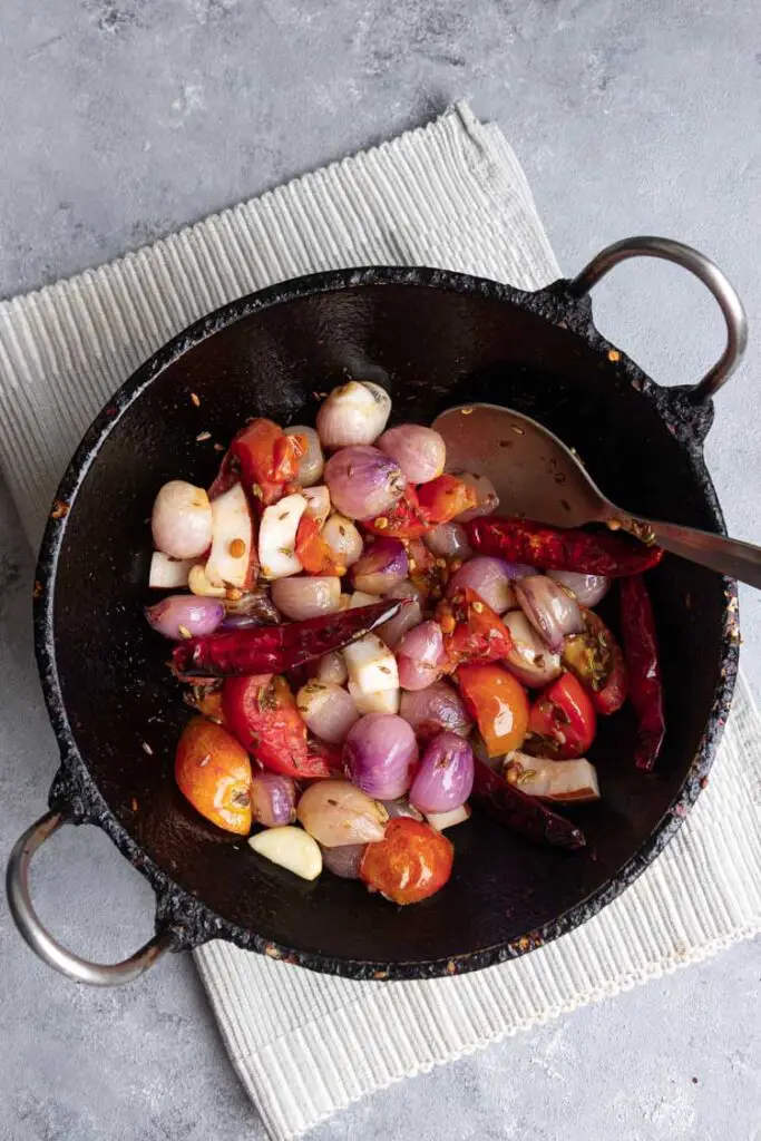 ingredients of onion chutney