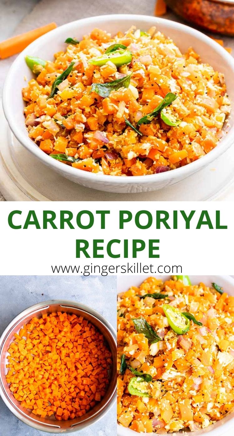 Carrot Poriyal | How to make carrot poriyal - Ginger Skillet